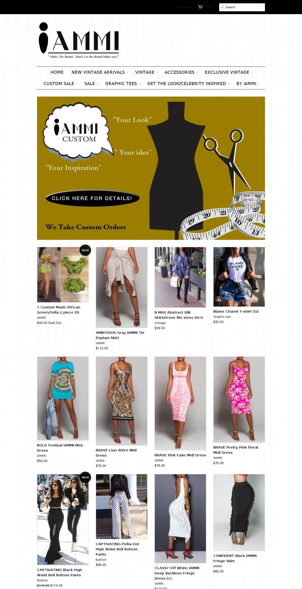 shopiammi.com shopify website screenshot