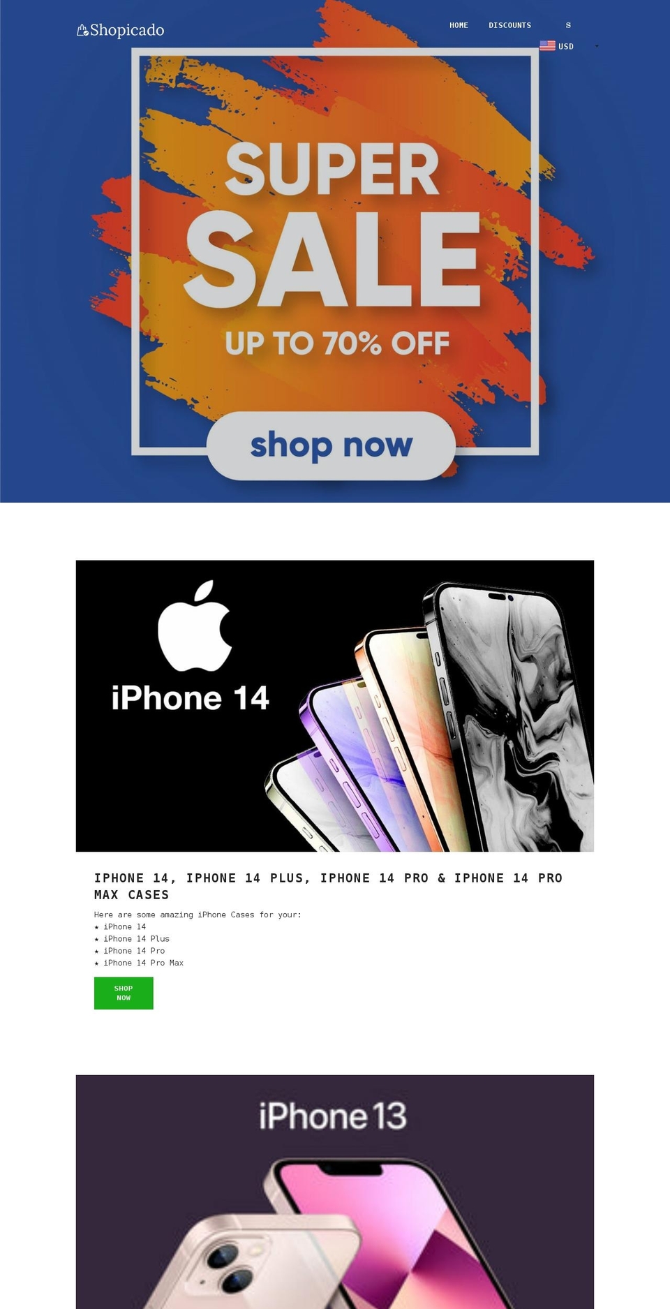 shopicado.com shopify website screenshot