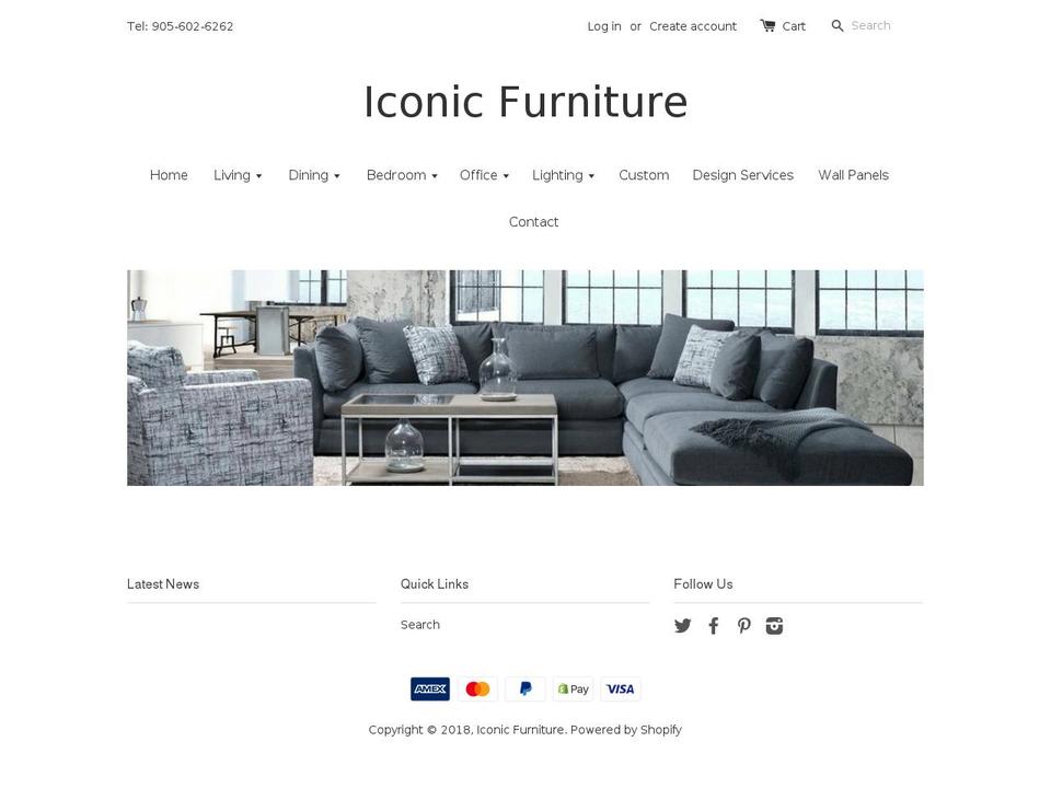 shopiconicfurniture.ca shopify website screenshot