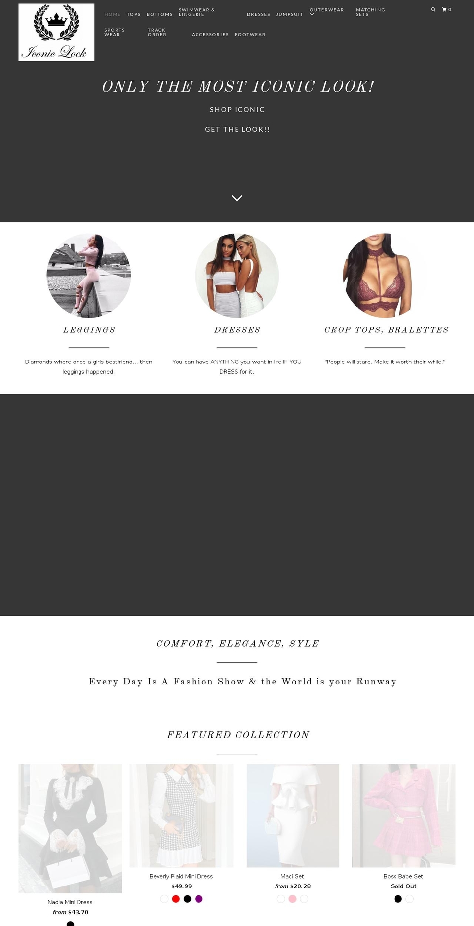 shopiconiclook.com shopify website screenshot