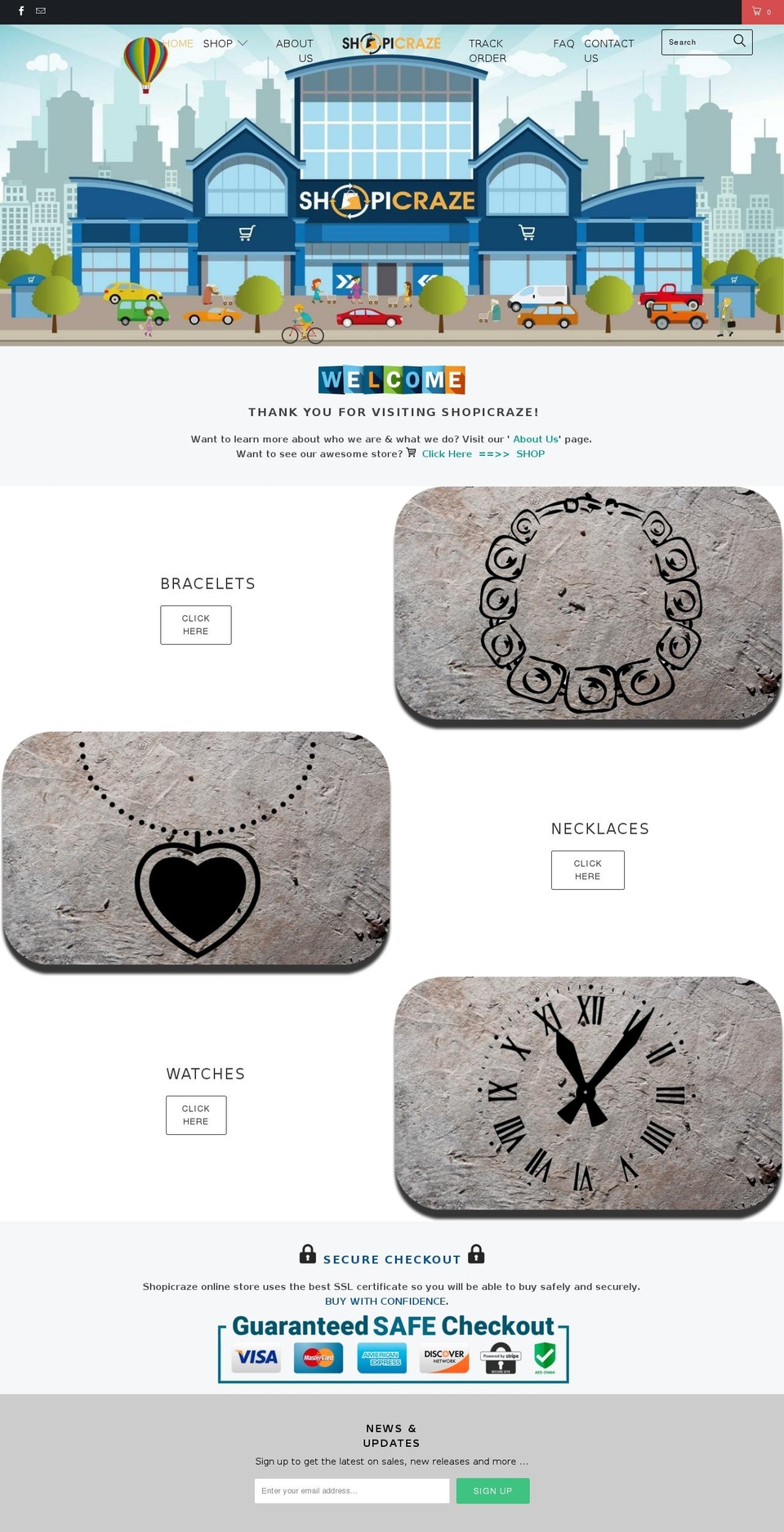 shopicraze.com shopify website screenshot