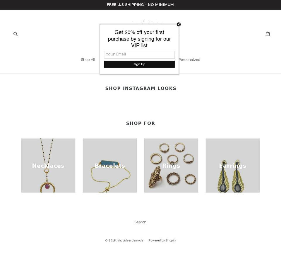 shopideesdemode.com — Shopify storefront screenshot