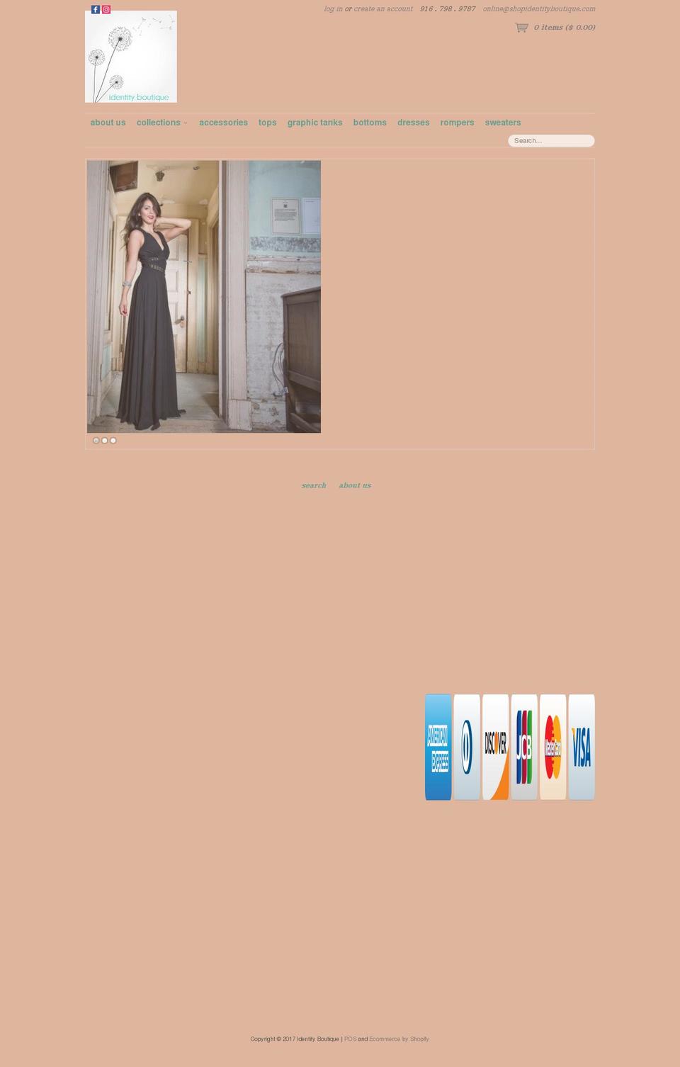 shopidentityboutique.com shopify website screenshot