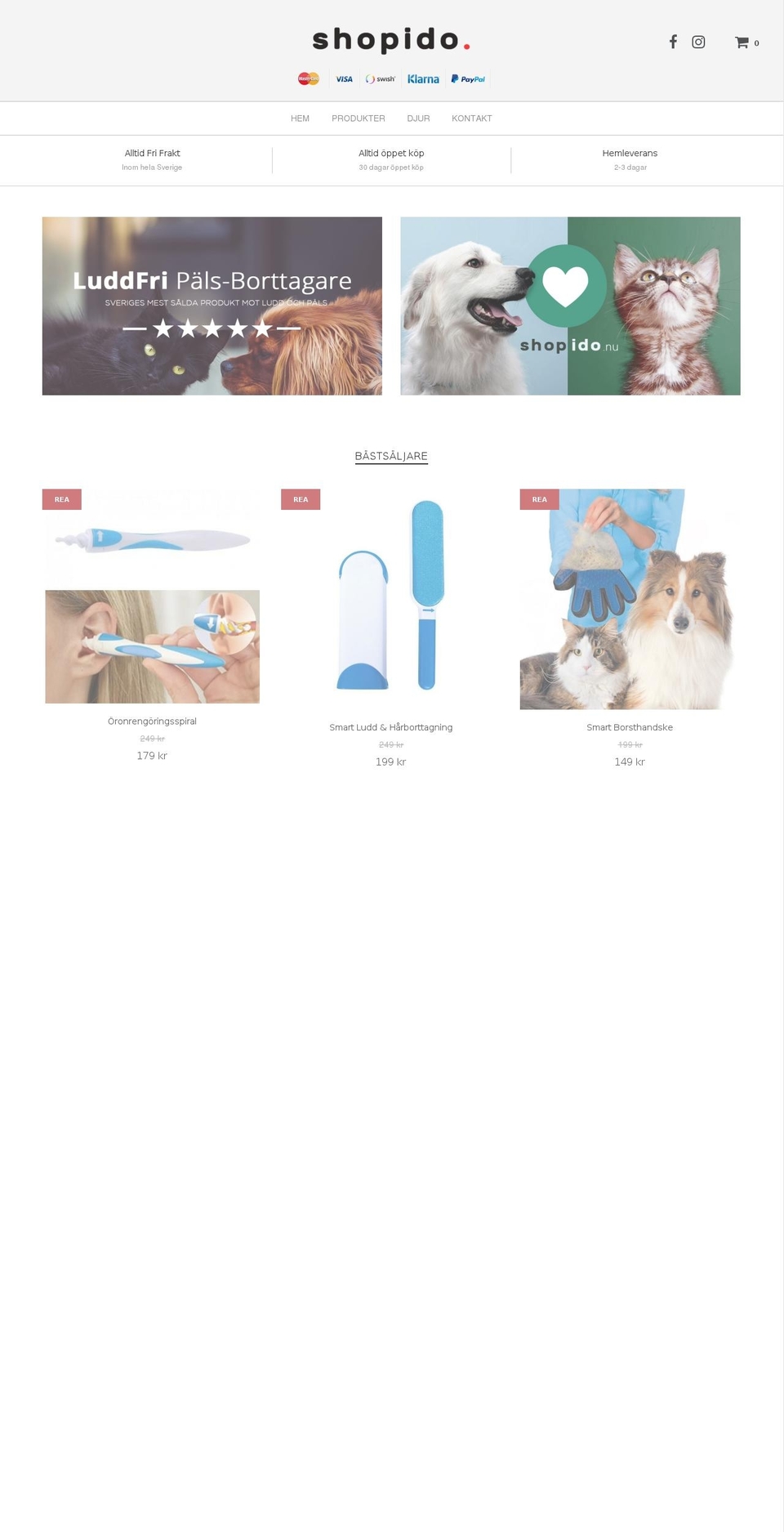 shopido.nu shopify website screenshot