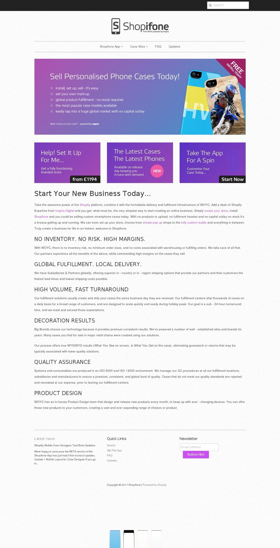 shopifone.com shopify website screenshot