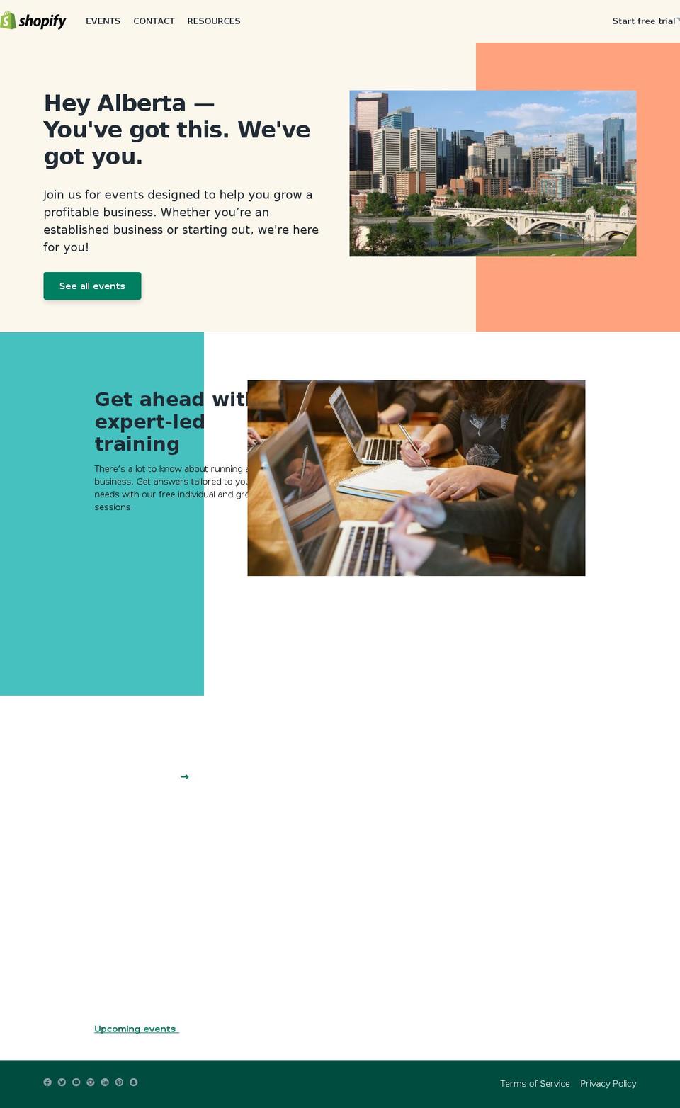shopifyalberta.com shopify website screenshot