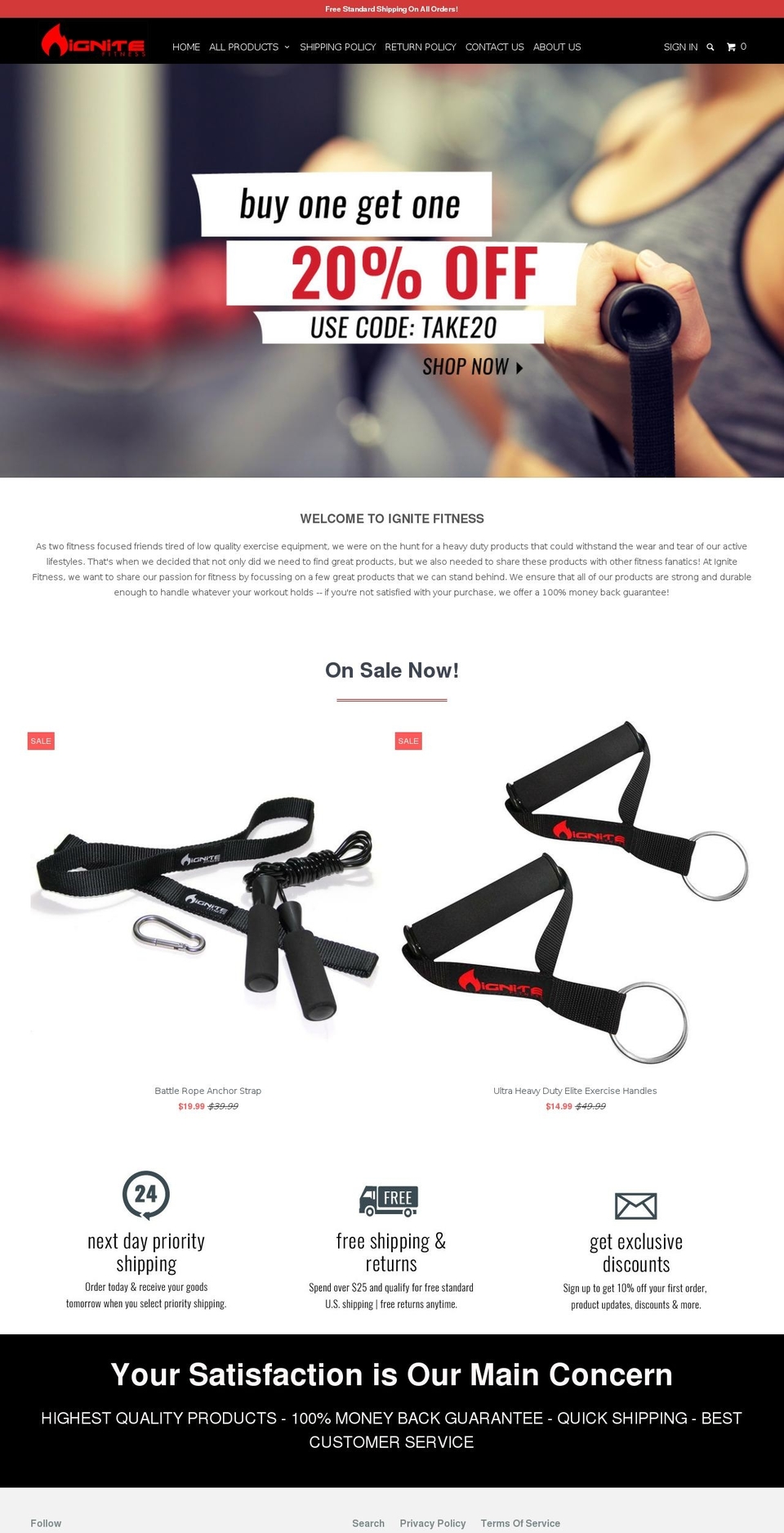 shopignitefitness.com shopify website screenshot