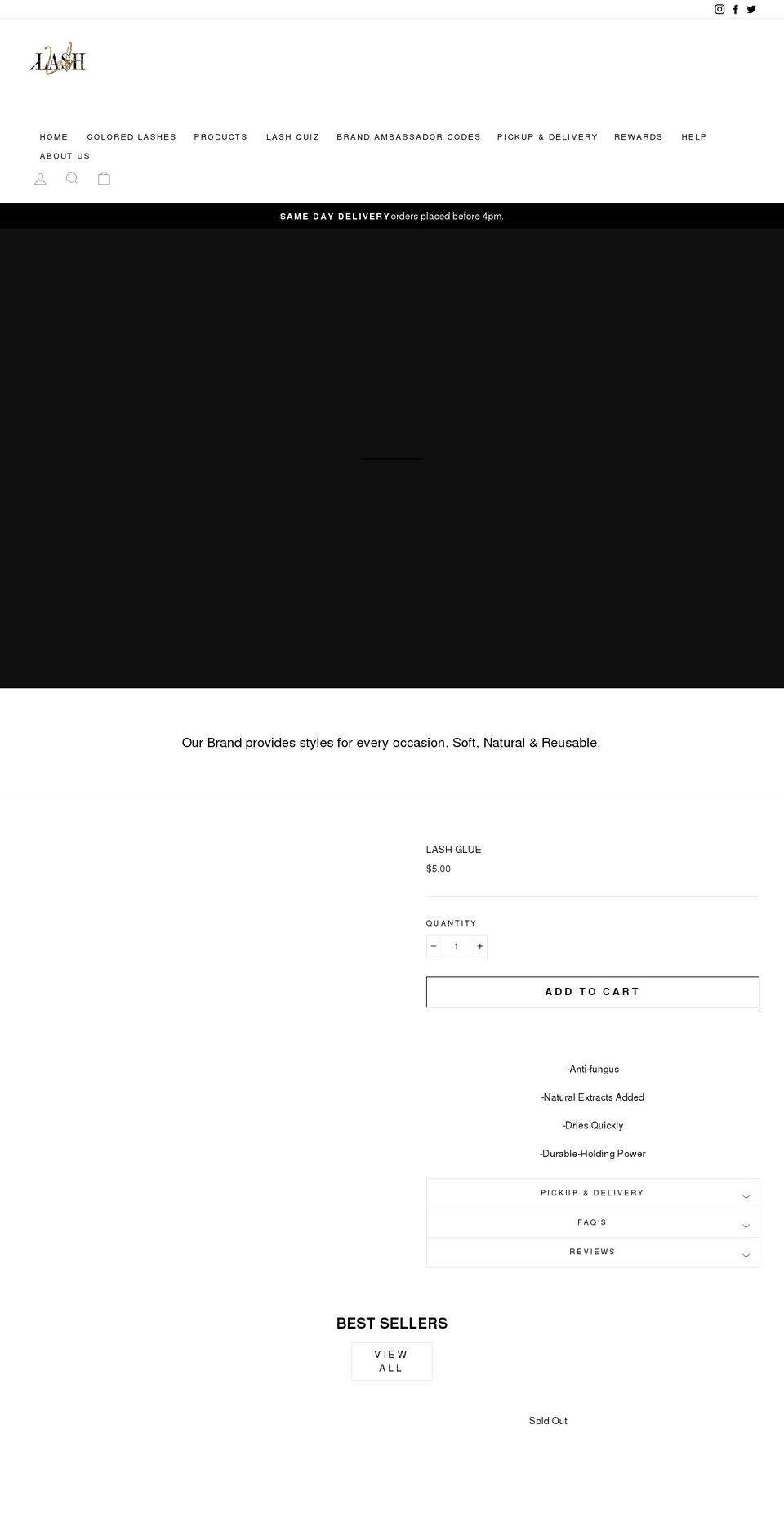 shopilashlab.com shopify website screenshot