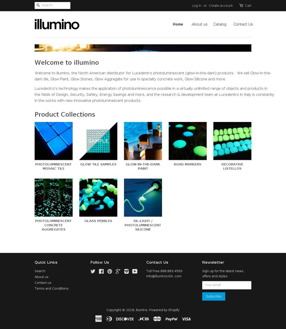 shopillumino.com shopify website screenshot