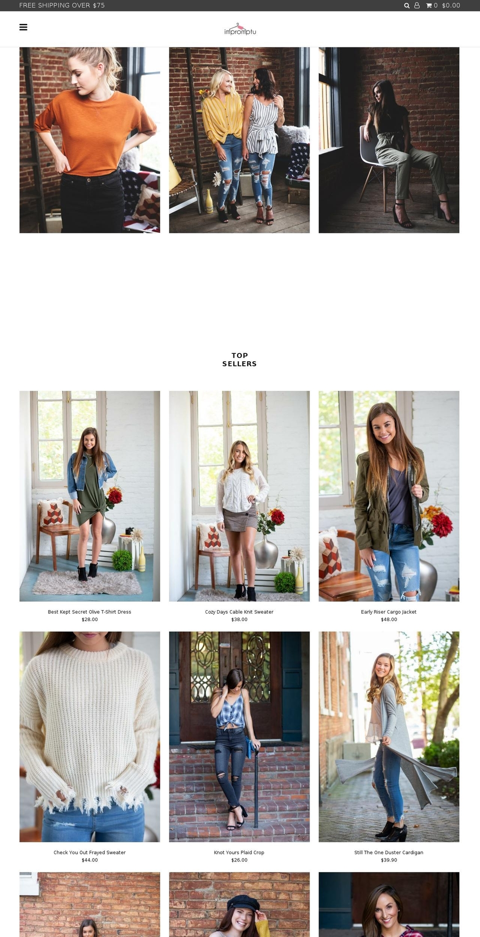 shopimpromptu.com shopify website screenshot