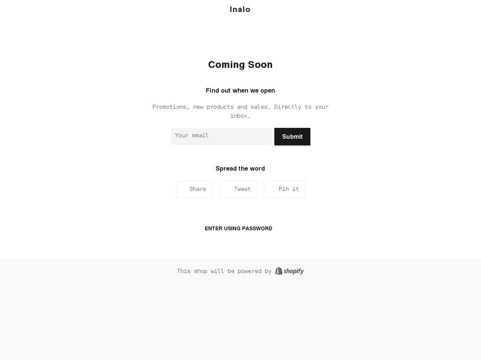 shopinalo.com shopify website screenshot