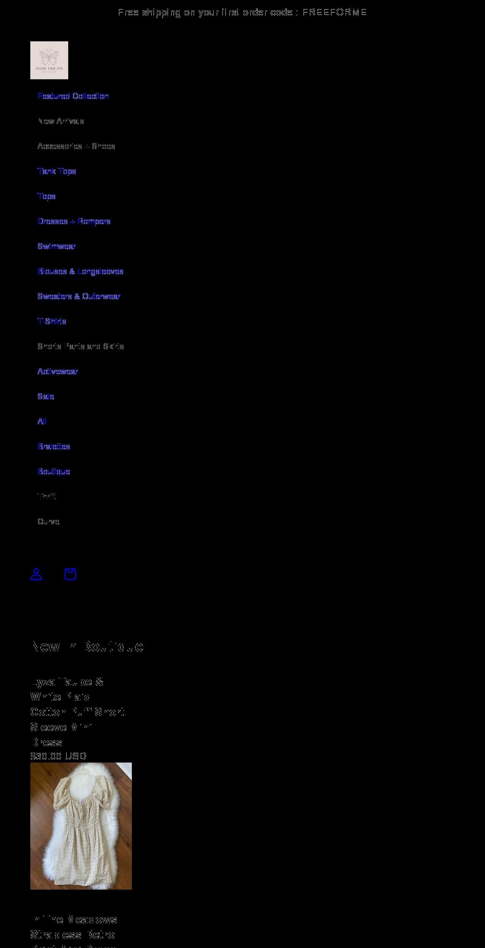 shopindiedream.com shopify website screenshot