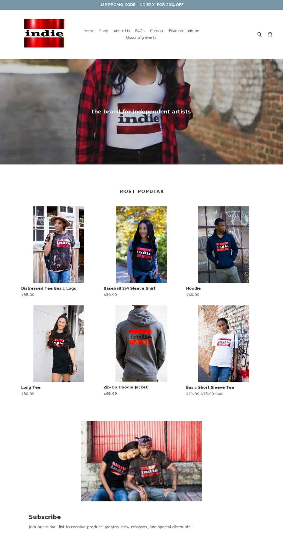 shopindieswag.com — Shopify storefront screenshot