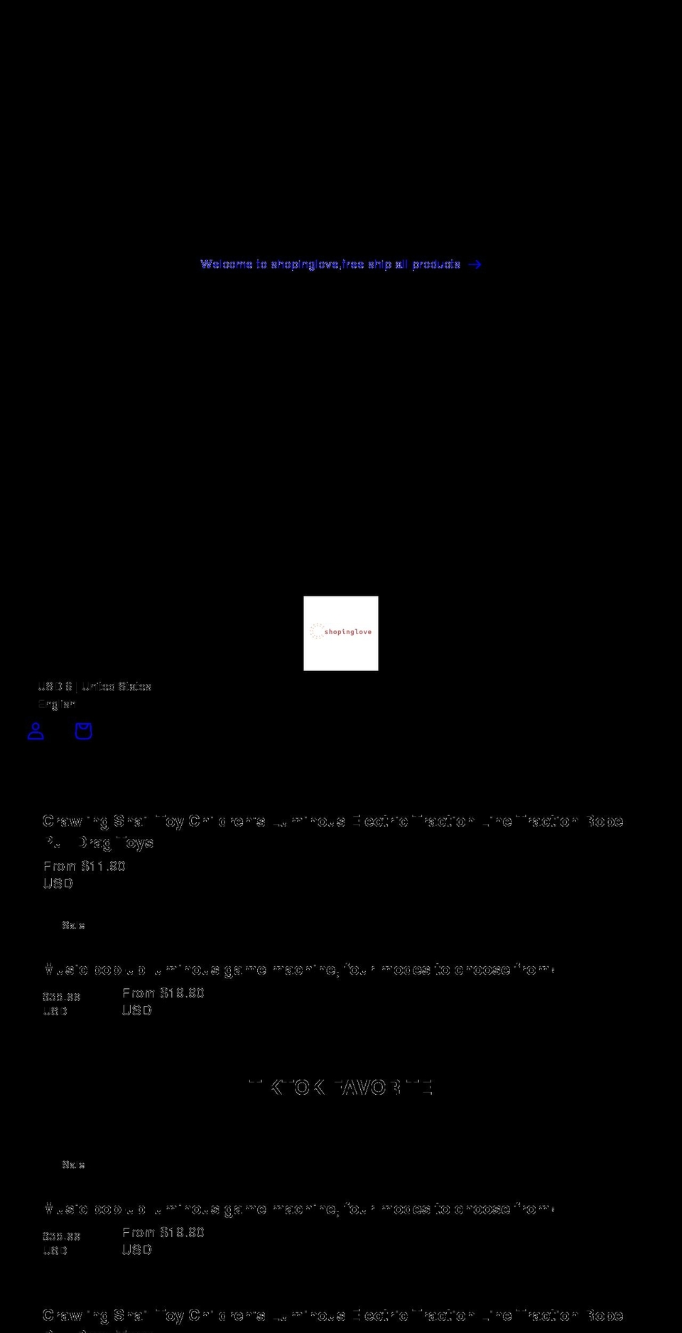 shopinglove.com shopify website screenshot