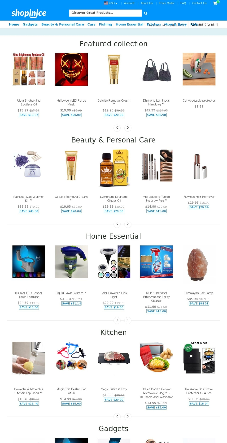 shopinice.com shopify website screenshot