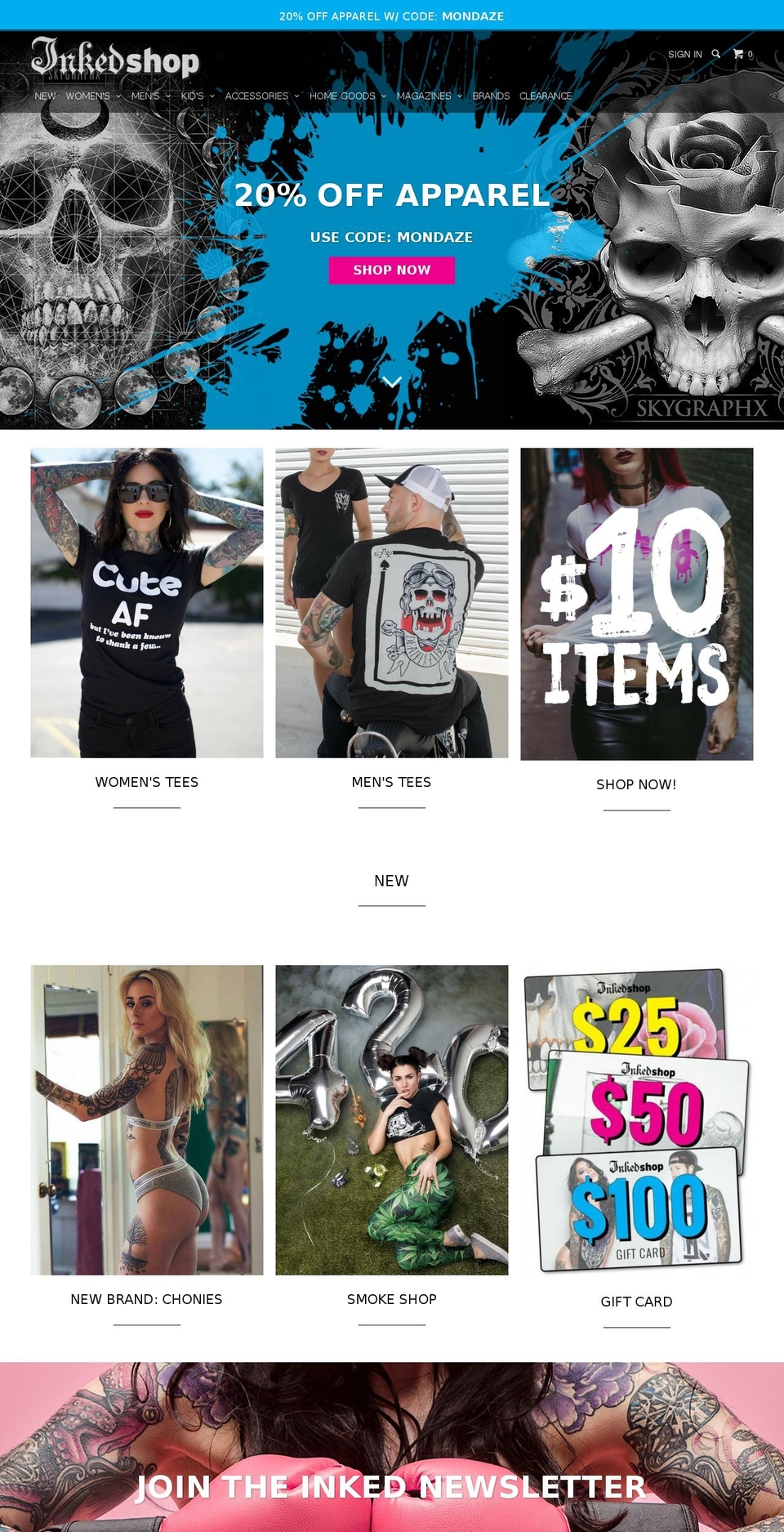 shopinked.com shopify website screenshot