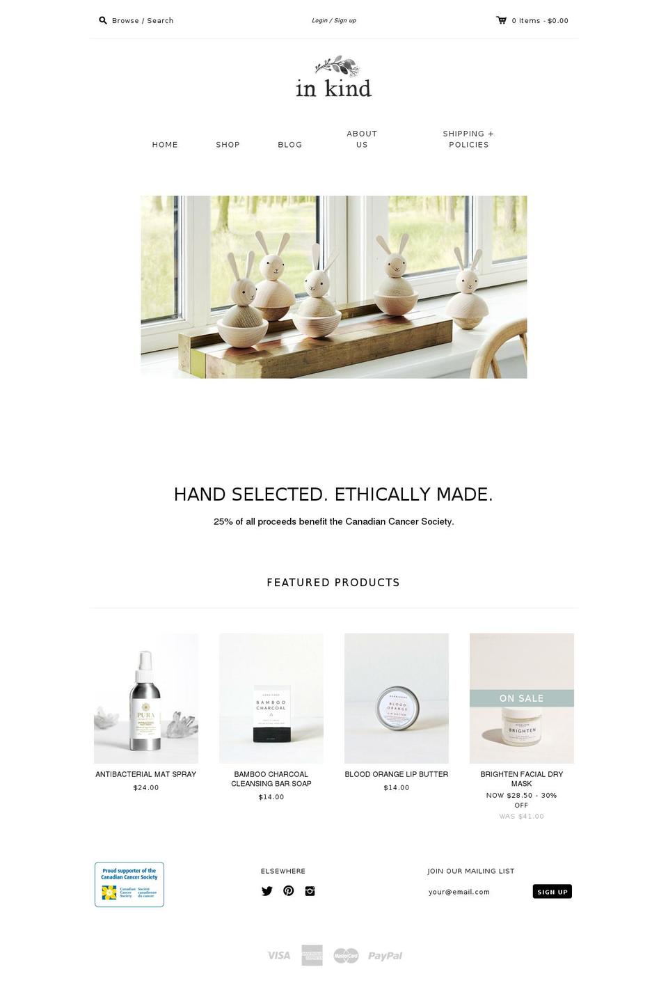 shopinkind.com shopify website screenshot