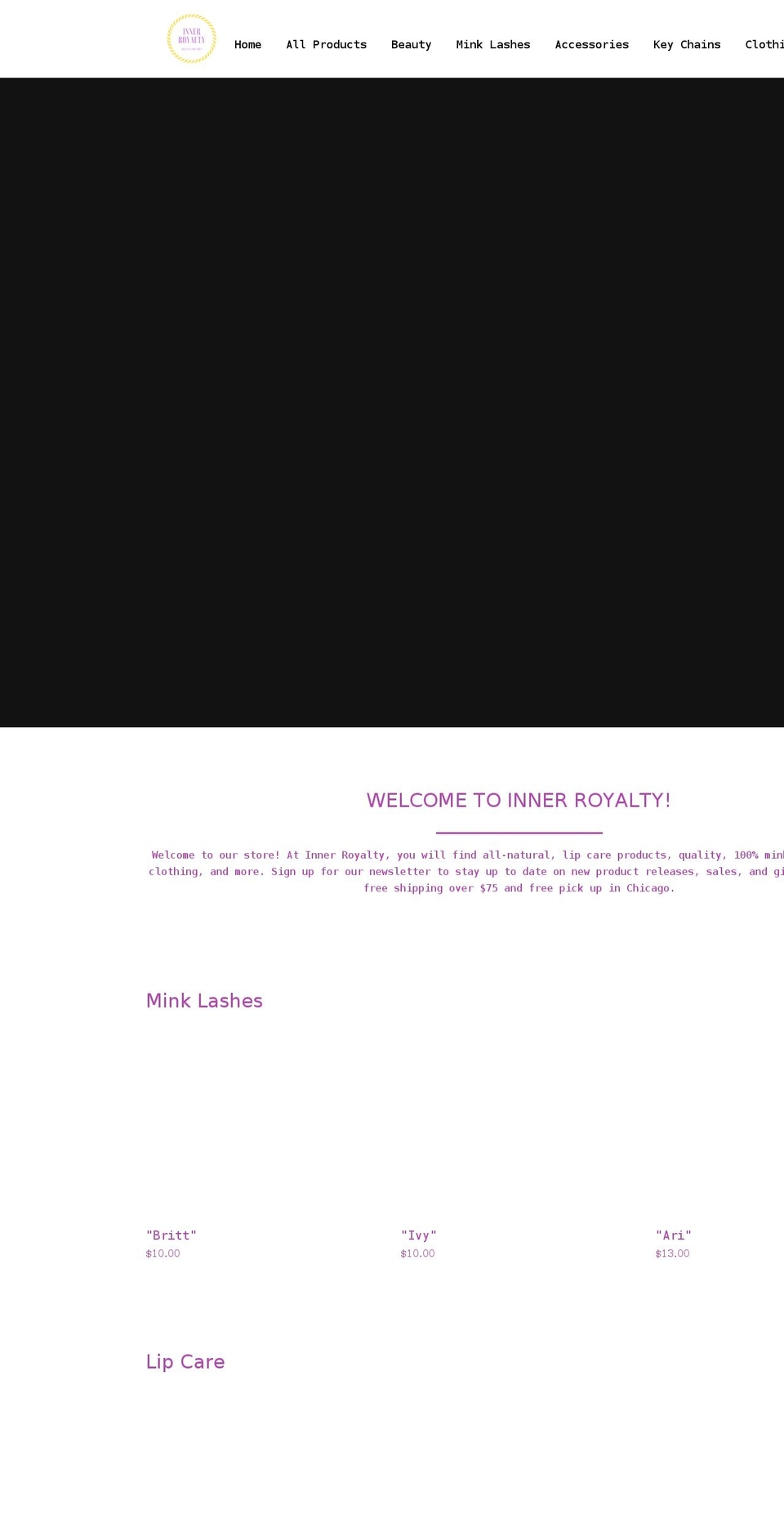 shopinnerroyalty.com shopify website screenshot