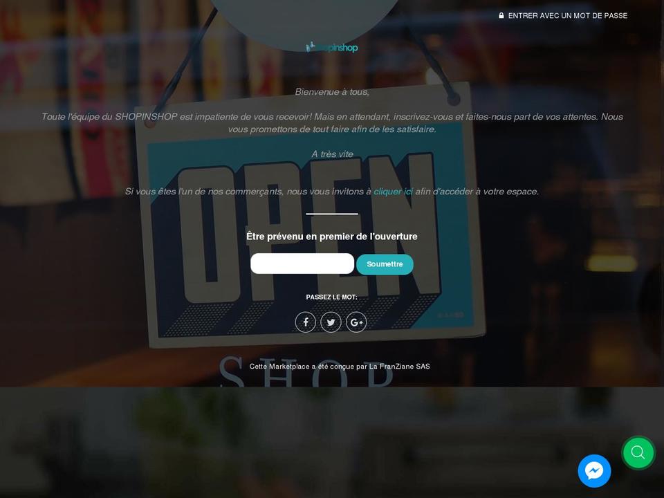 shopinshop.fr shopify website screenshot