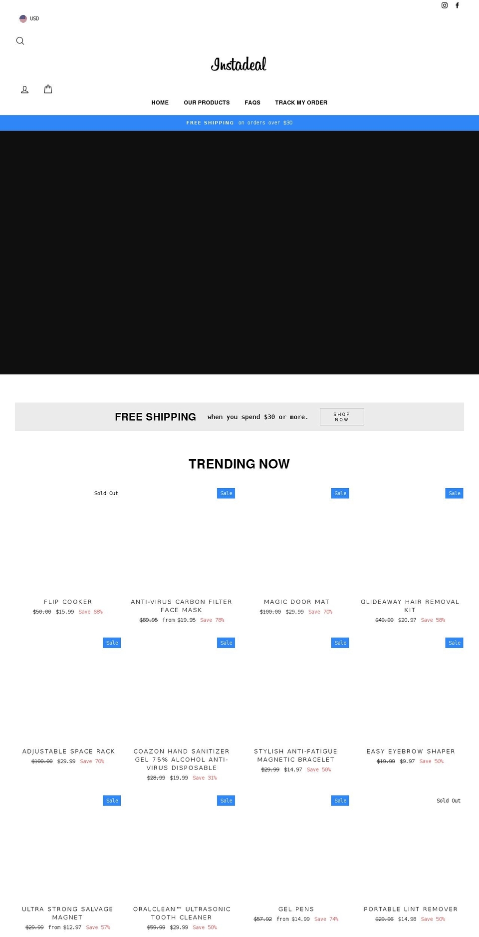 shopinstadeal.com shopify website screenshot