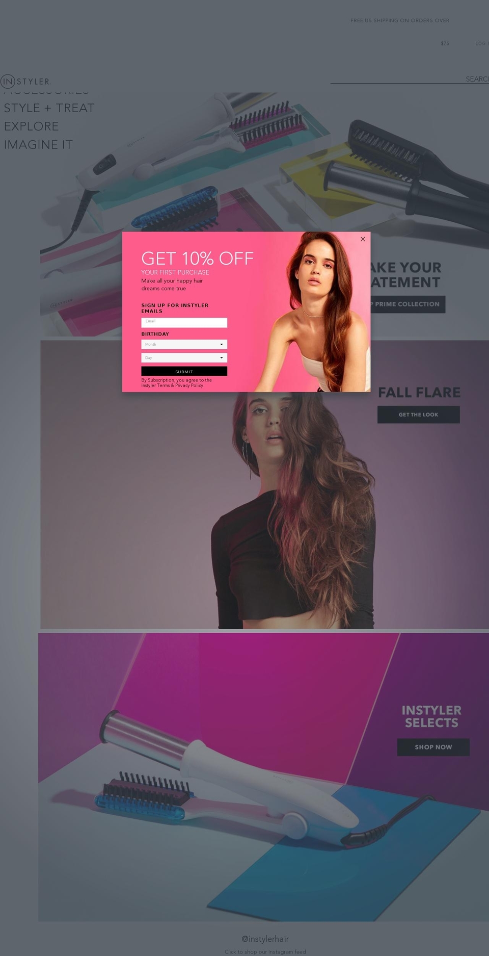 Promo Theme Shopify theme site example shopinstyler.com