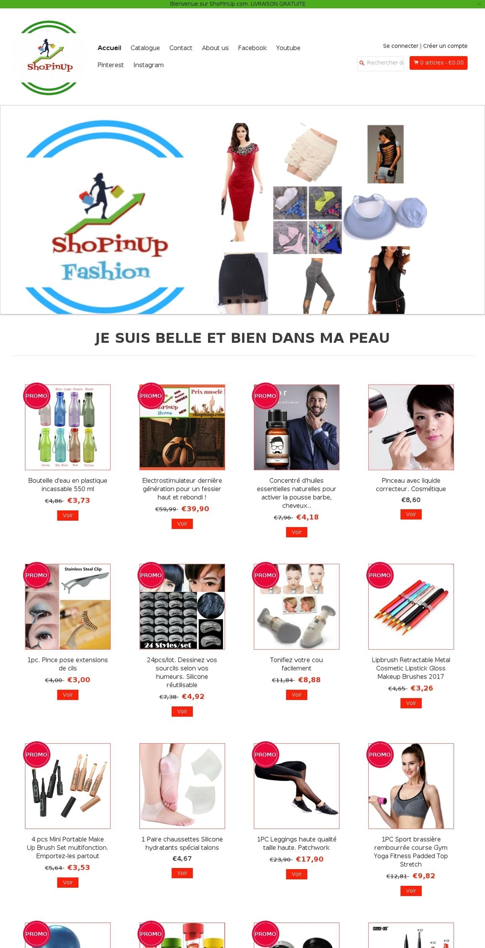 shopinup.com — Shopify storefront screenshot