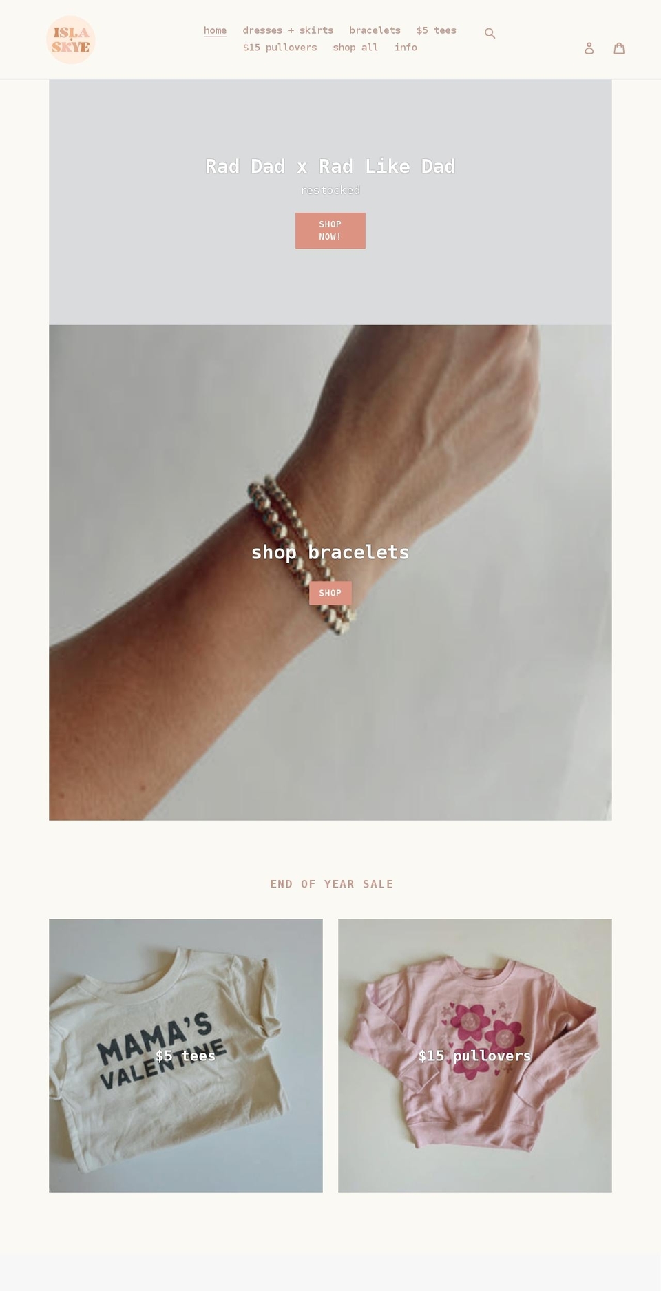 shopislaandskye.com shopify website screenshot