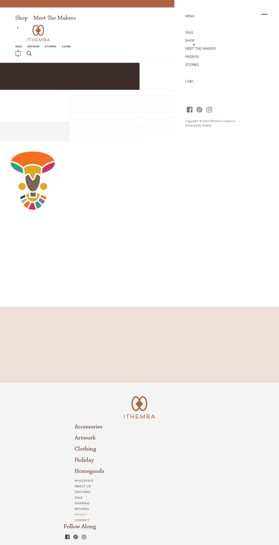 shopithemba.com shopify website screenshot