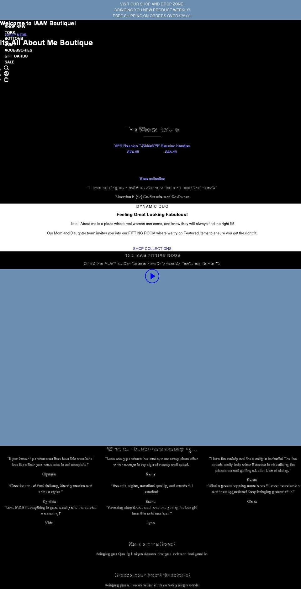 shopitsallaboutme.com shopify website screenshot