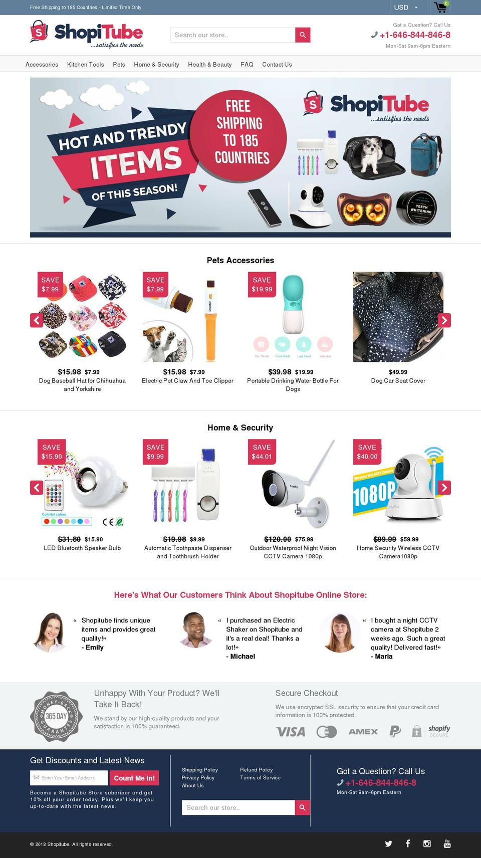 shopitube.com shopify website screenshot