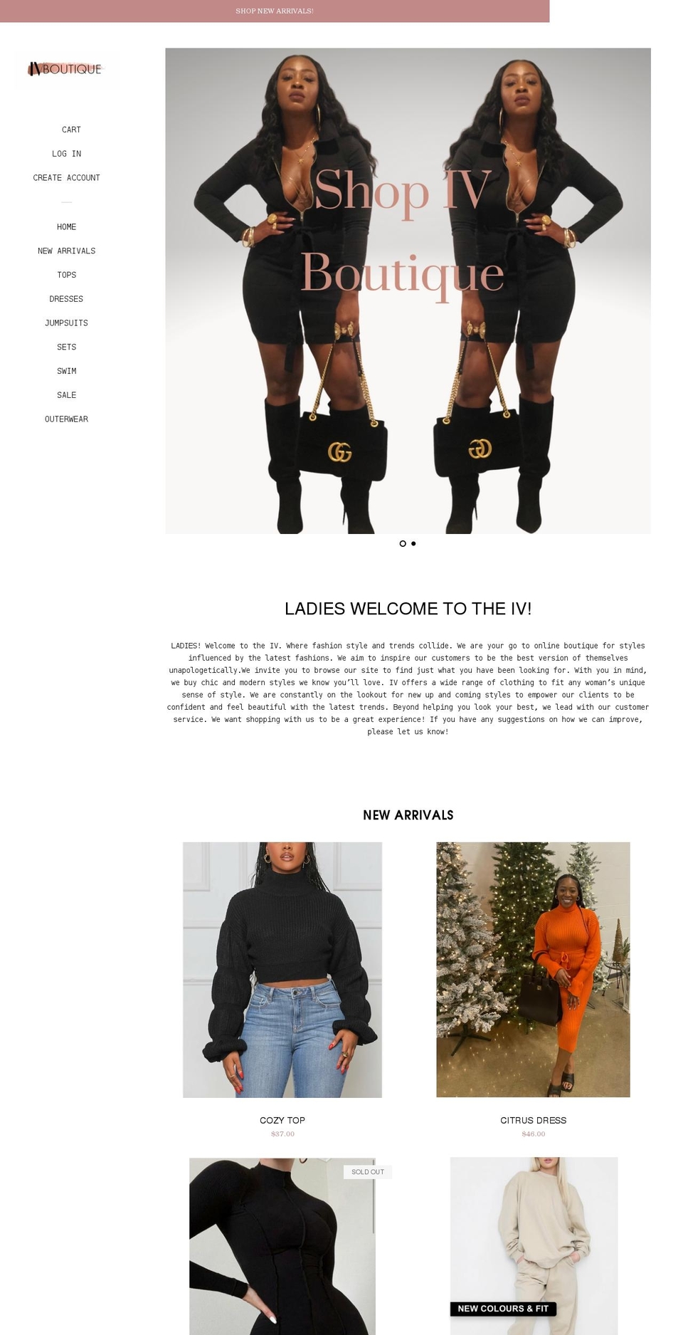 shopivboutique.com — Shopify storefront screenshot