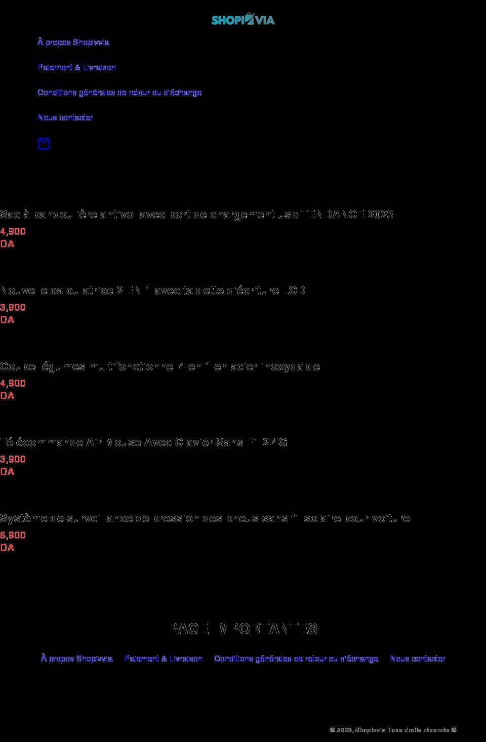 shopivvia.com shopify website screenshot