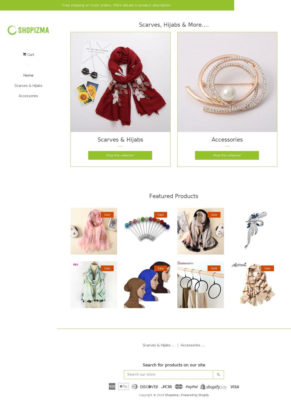 shopizma.com — Shopify storefront screenshot
