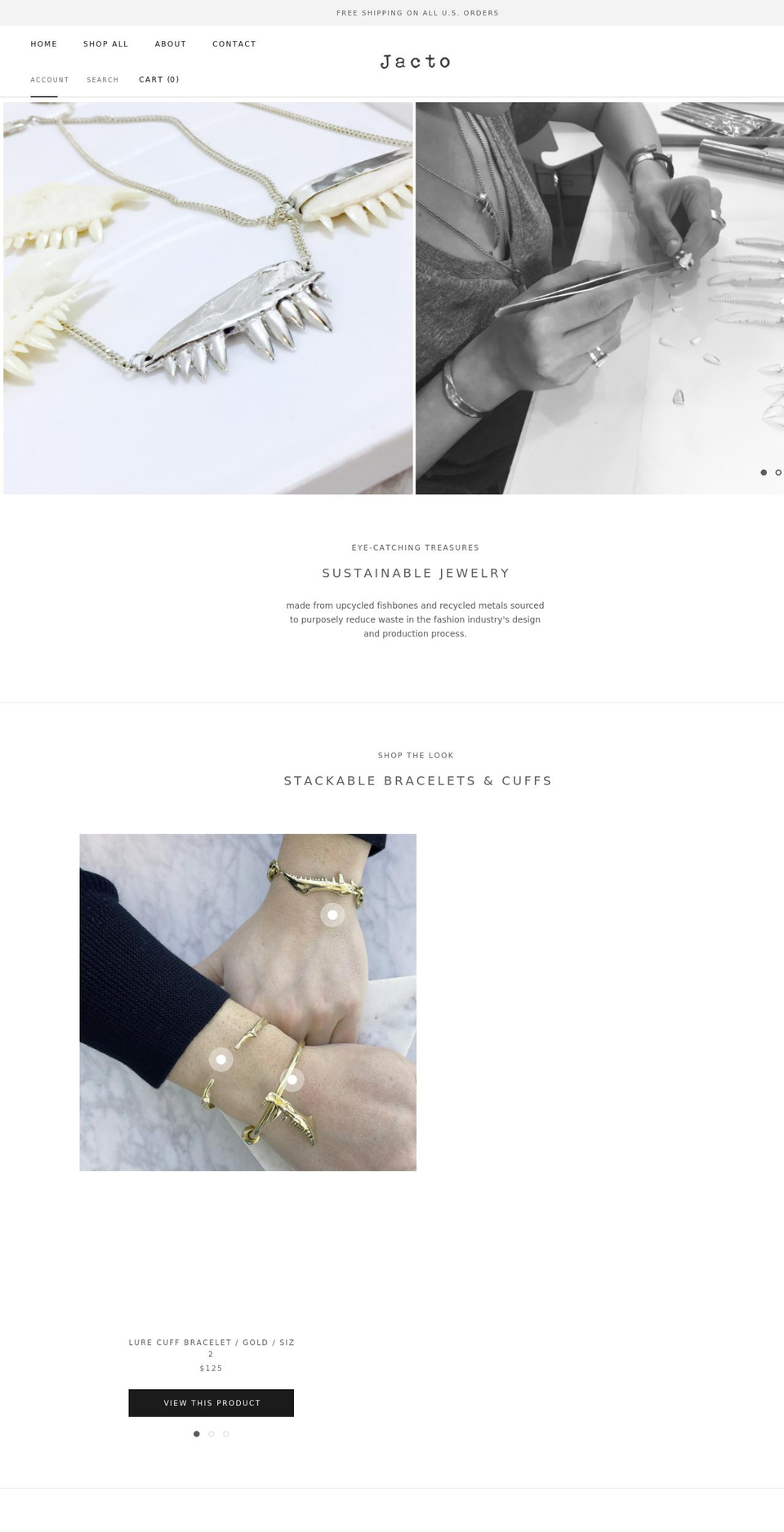 shopjacto.com shopify website screenshot