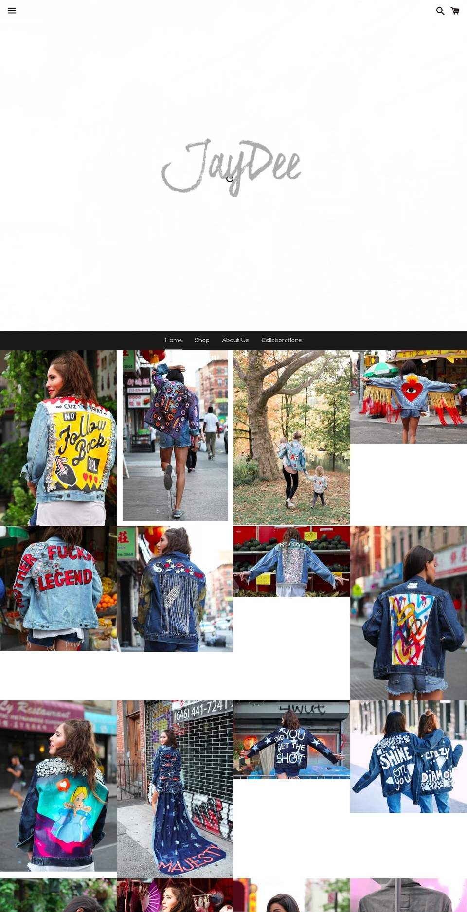 shopjaydee.com shopify website screenshot