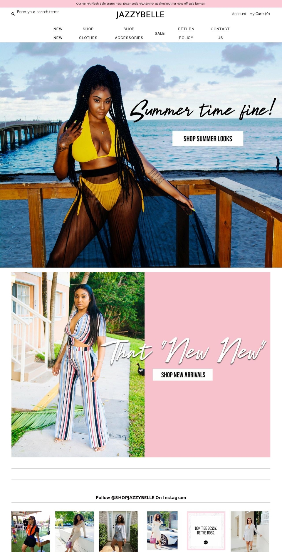 shopjazzybelle.com — Shopify storefront screenshot