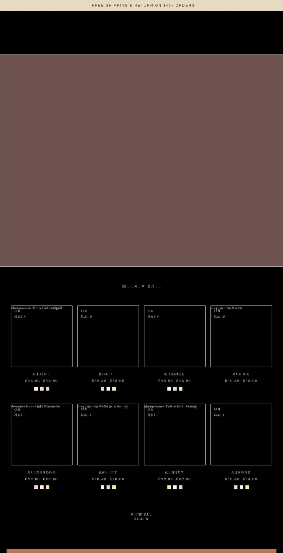 shopjeannes.com shopify website screenshot