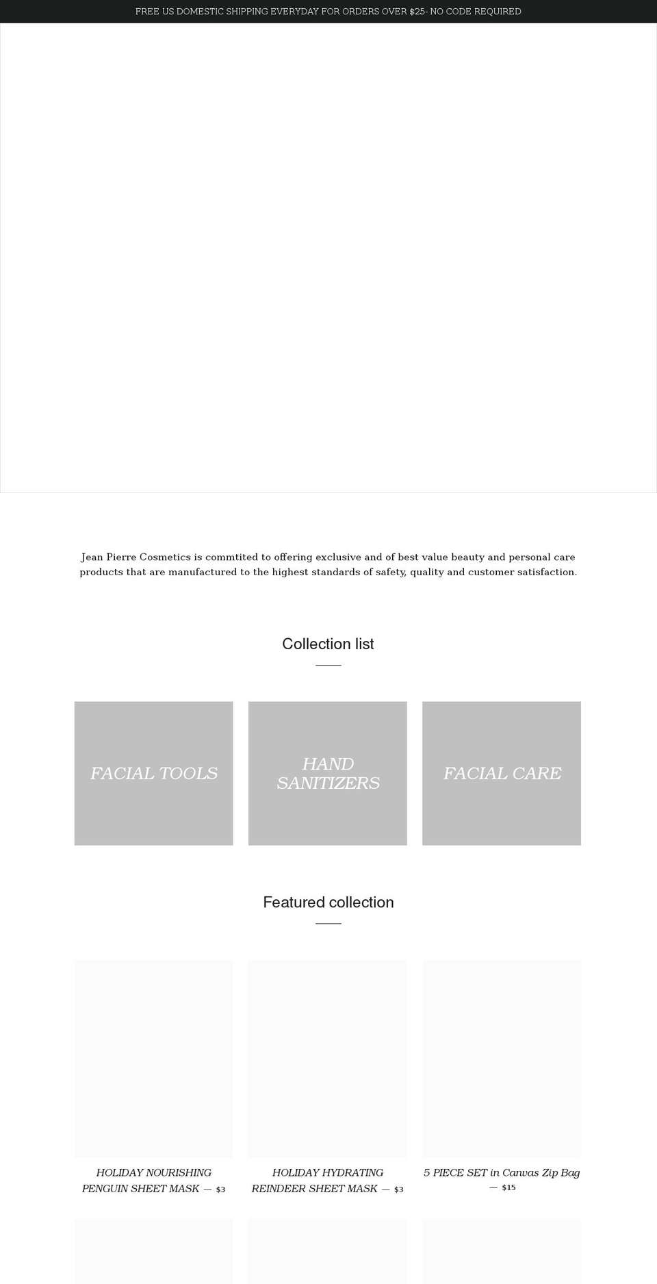 shopjeanpierre.com shopify website screenshot