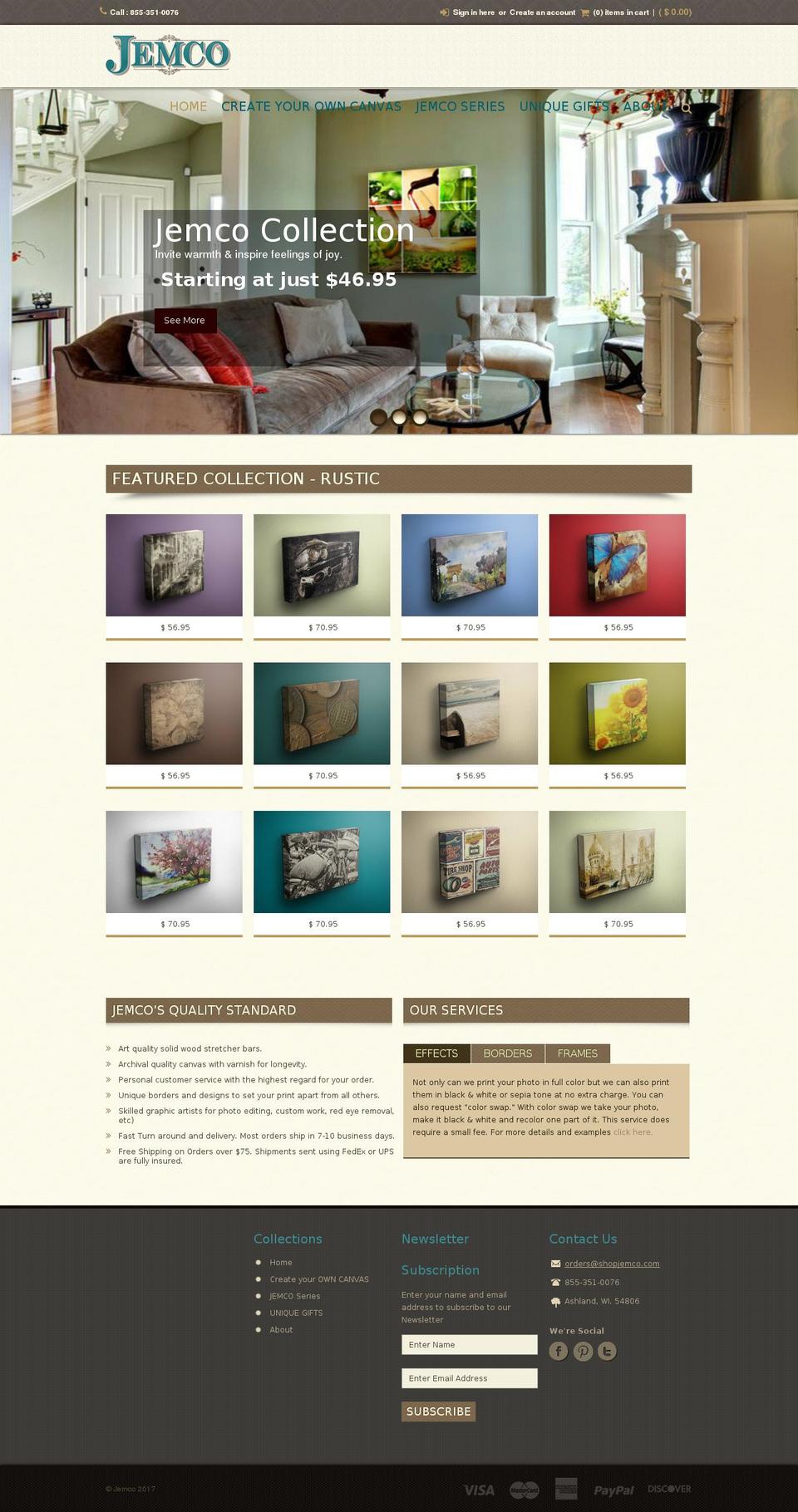 shopjemco.com shopify website screenshot