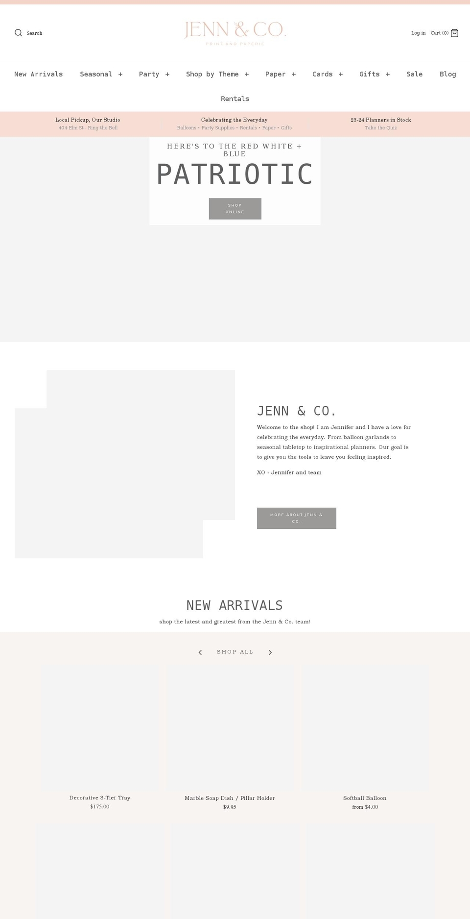 shopjennandco.com shopify website screenshot