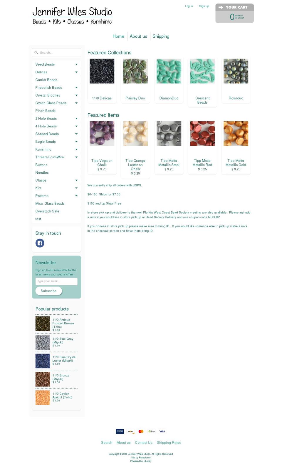shopjenniferwilesstudio.com shopify website screenshot