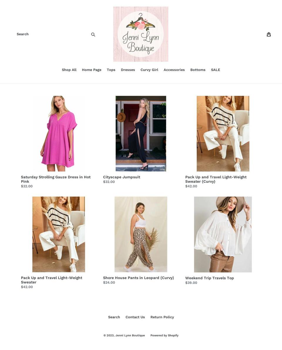 shopjennilynn.com shopify website screenshot