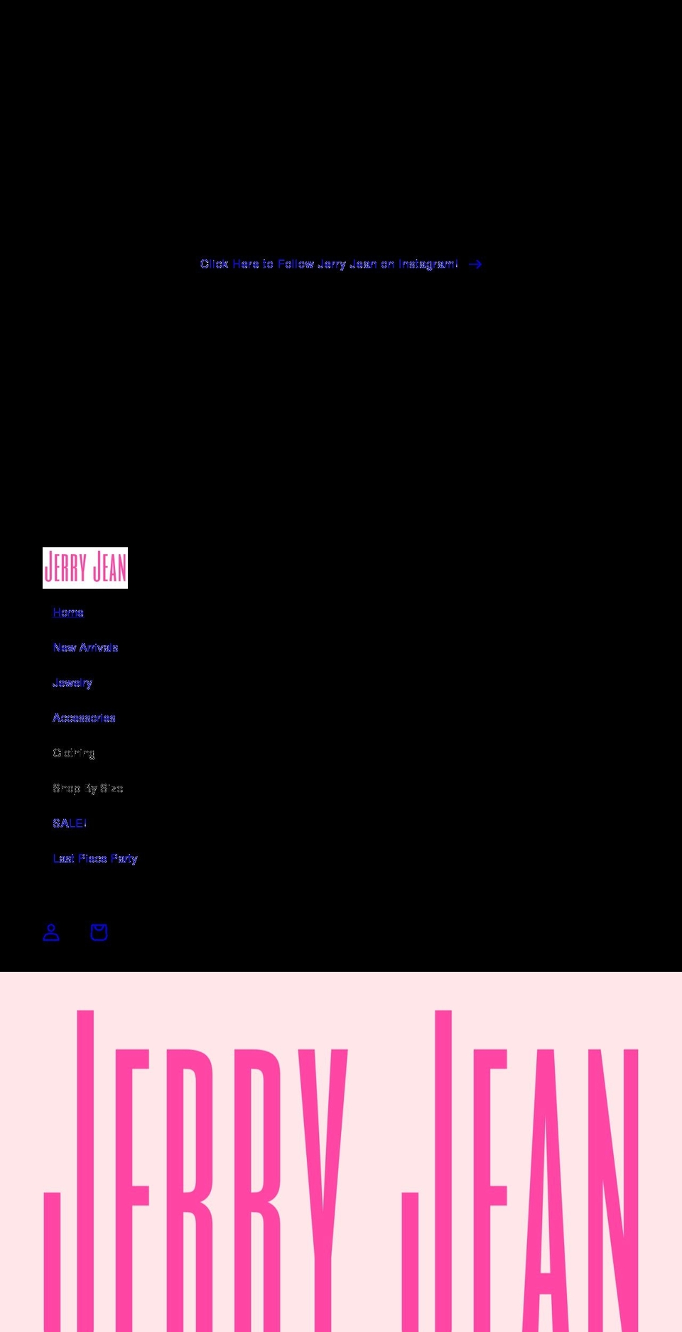shopjerryjean.com shopify website screenshot