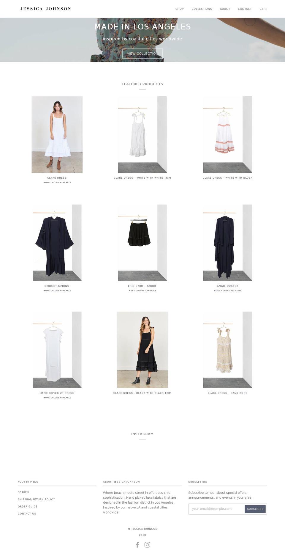 shopjessicajohnson.com shopify website screenshot