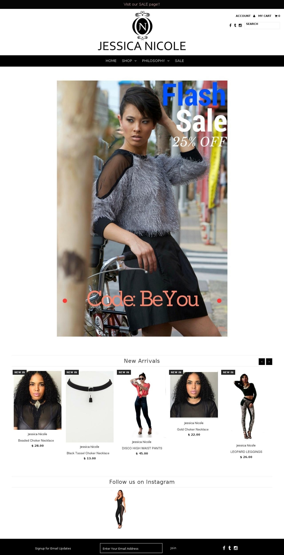 shopjessicanicole.com shopify website screenshot