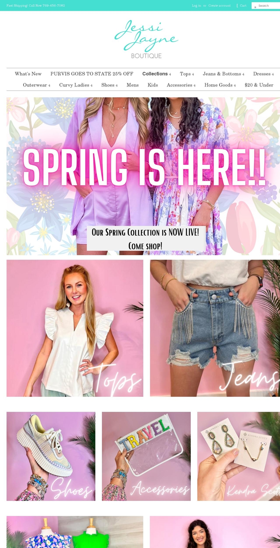 shopjessijayne.com — Shopify storefront screenshot