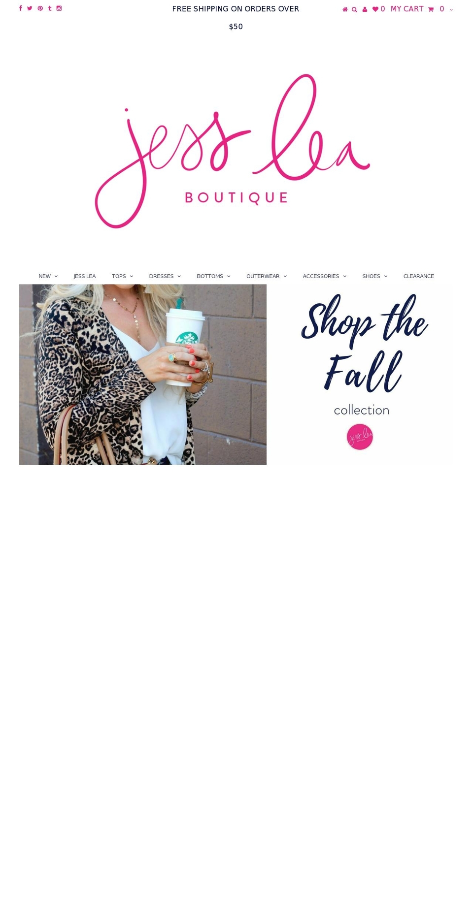 shopjesslea.com — Shopify storefront screenshot