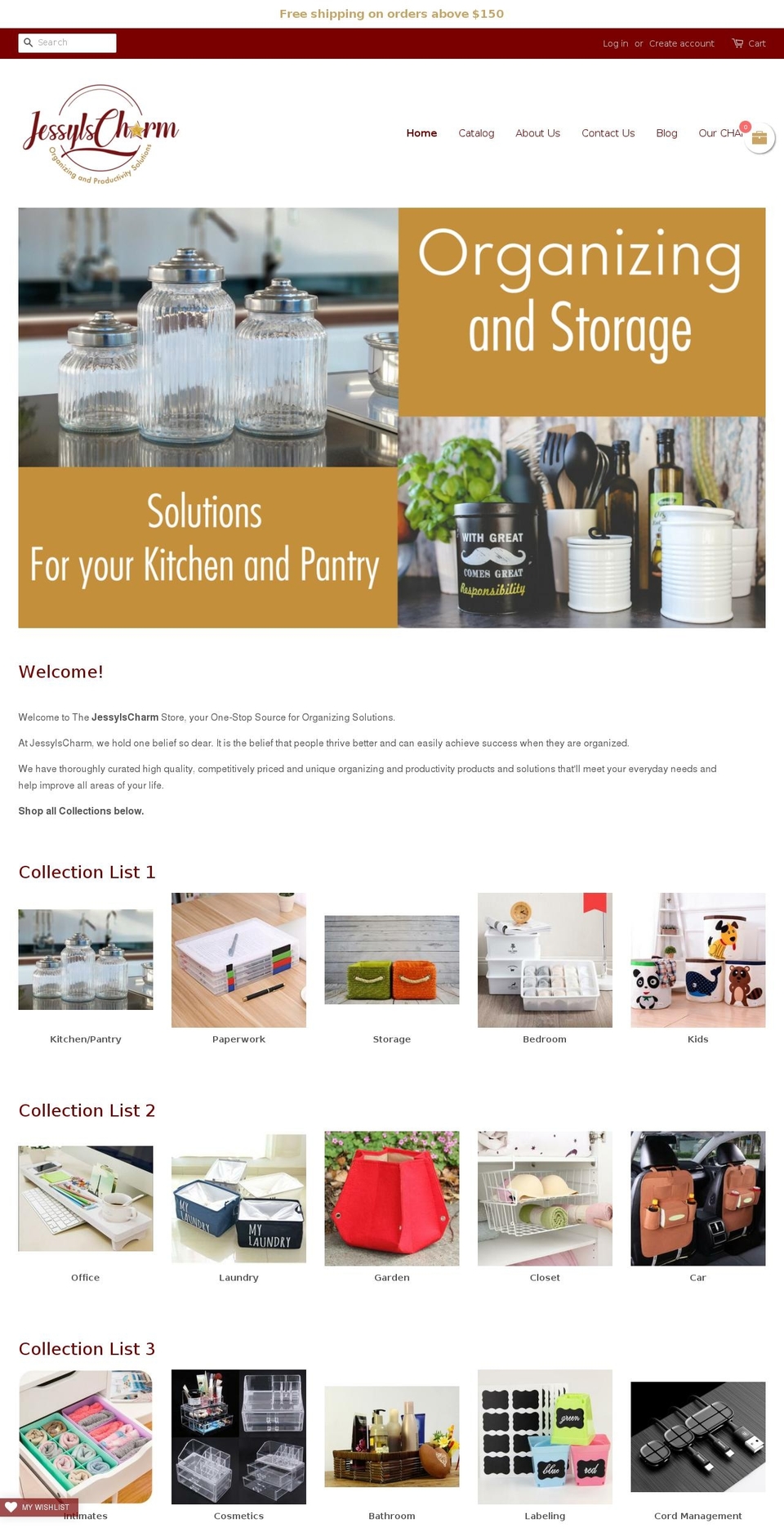 shopjessylscharm.com — Shopify storefront screenshot