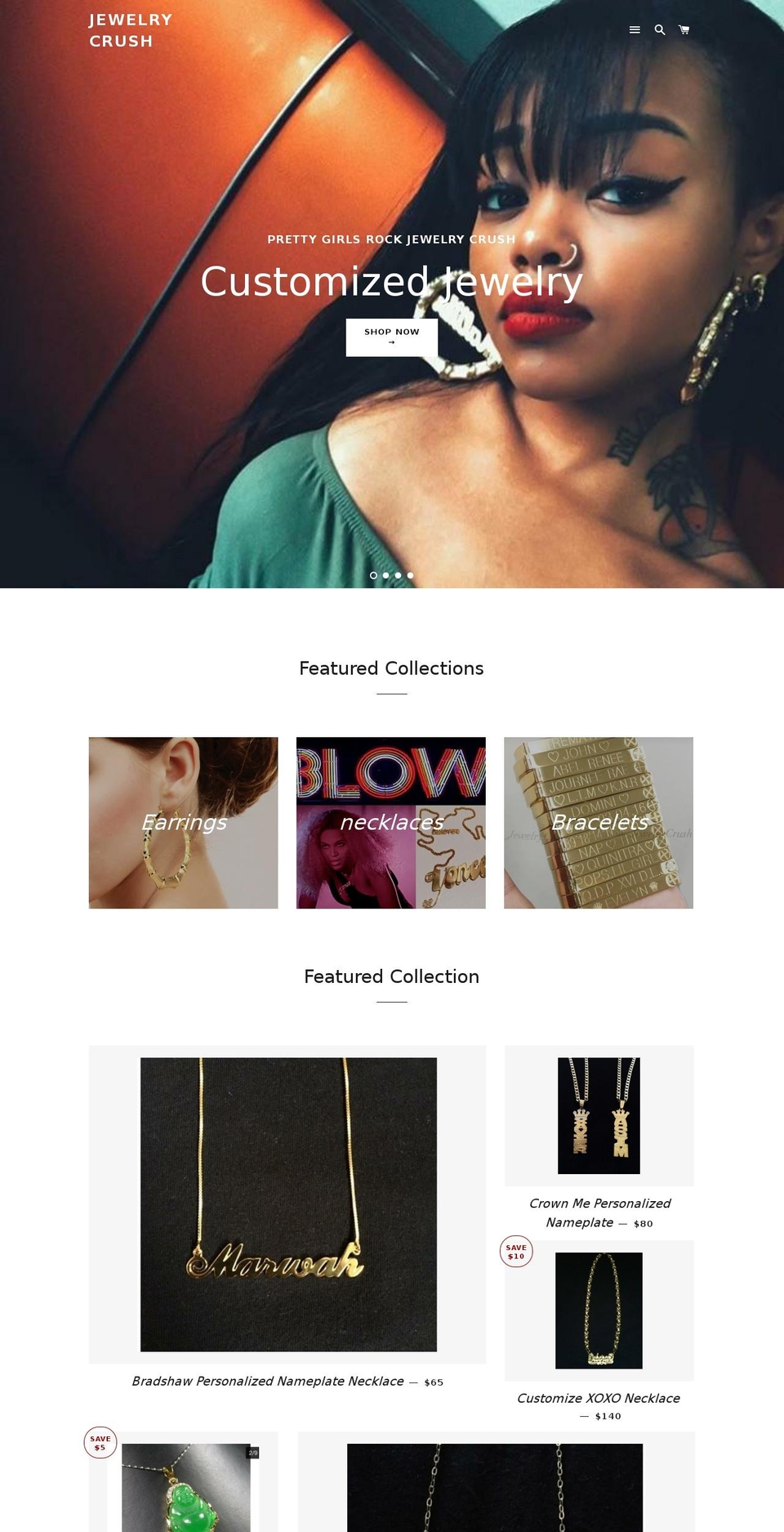 shopjewelrycrush.com shopify website screenshot