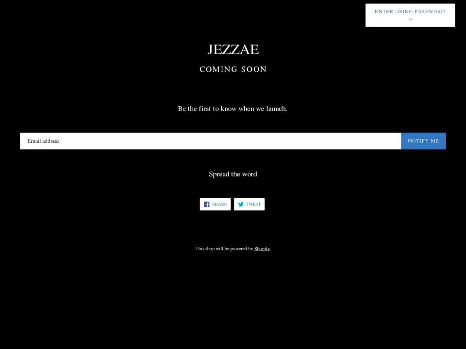 shopjezzae.com — Shopify storefront screenshot